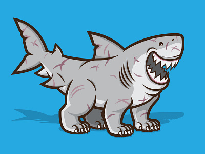 Great Polar Shark animal art cartoon digital illustration shark vector vector art