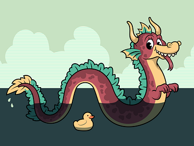 Smiley Serpent animal art cartoon childrens illustration cute digital illustration monster vector vector art