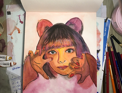 Kyari Pamyu Pamyu drawing hand drawn illustration sketch watercolor