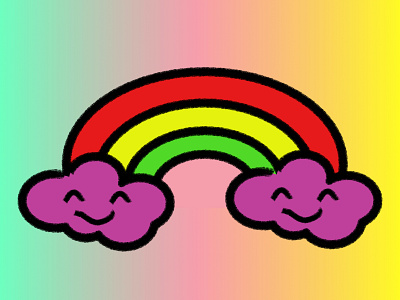 rainbow drawing icon illustration vector