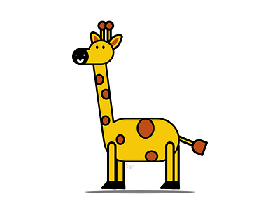 giraffe affinity affinitydesigner design drawing icon illustration vector