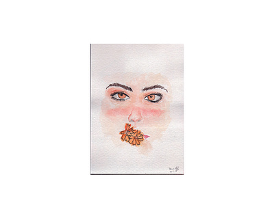 Gurl girl painting portrait watercolor watercolor art watercolor illustration