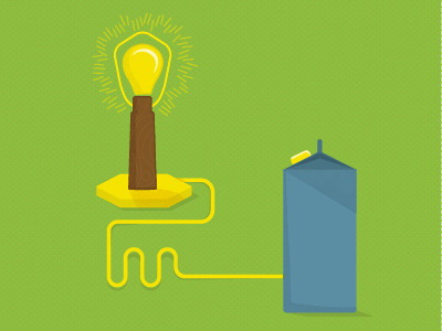We Have Power illustration lightbulb