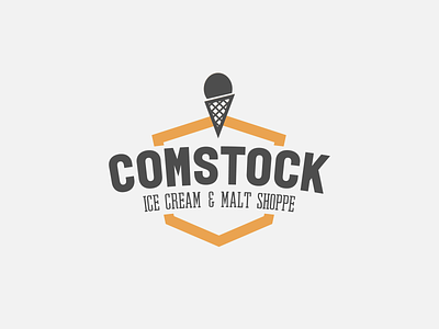 Comstock Ice Cream & Malt Shoppe Logo branding illustrator logo logo design