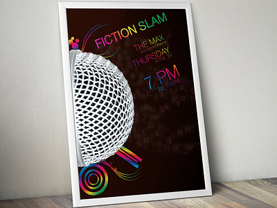 Fiction Slam Poster college fiction slam graphic design poster design