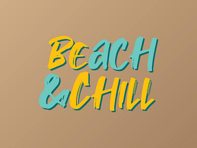 Beach & Chill apparel design beach chill illustrator merch print on demand summer tshirt design typography