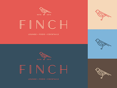 Finch Branding bird branding deco logo vintage