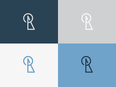 R Mark for Fine Art Gallery art gallery geometric logo mark modern r simple