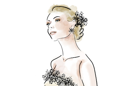 Fashion Illustration for Bridal Atelier bride fashion illustration photoshop