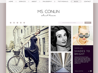 Jackie Conlin - Blog design for Ms. Conlin About Town