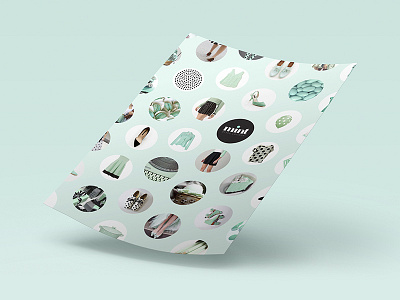 Letterhead for Mint Style Lounge branding circle clean fashion letterhead minimal mint stationery