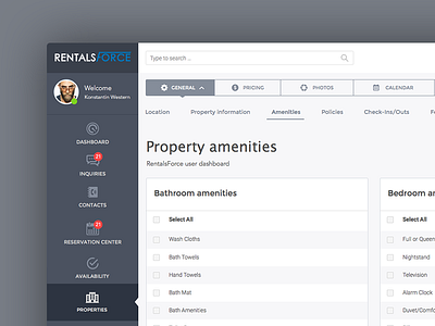 RentalsForce Dashboard for landlords