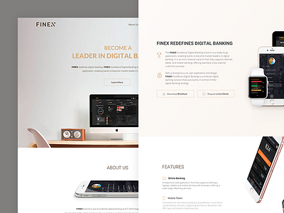 Banking Solutions Landing page redesign