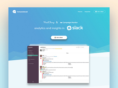 WIP Landing page for Slack Bot