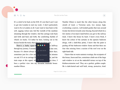 Online Reader web app design