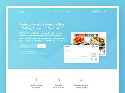 WIP of Marketing Automation Landing Page landing page marketing smm tools web app