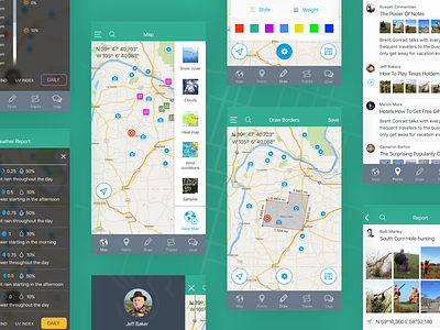 Duckr app app hunting map mobile design ui ux