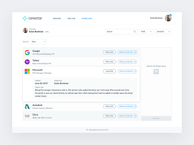 Conectar - smart job board design