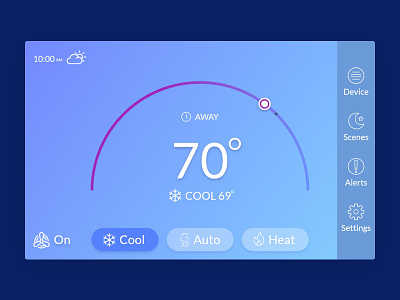 Thermostat Interface Design real estate smart home thermostat interface ui ux
