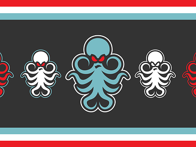 Octopus Logos black blue design graphic graphic design graphic art graphic artist graphic artists logo logo design logo designs logos octopus octopus logo red vector white