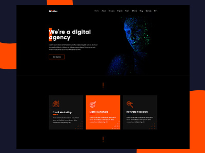 Landing Page Concept corporate branding creative agency design digital agency ui