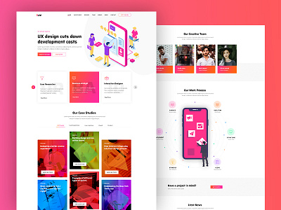 Opipi - UX/UI Agency Template business corporate branding creative agency design digital agency portfolio ui ux