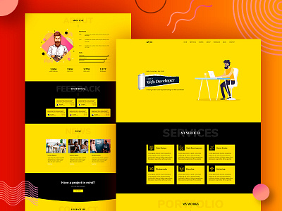 Personal Portfolio Template creative landing page design landingpage personal portfolio ui ux web design