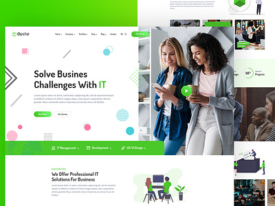 Opstar - React Next IT Solutions  Startups Company Template