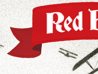 Red B banner noise red