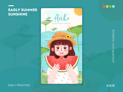 Summer app design illustration illustration art ui web 插画