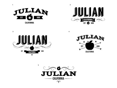 Tourism Logo - Julian, Ca apples brand branding california julian layout mountain tourism town travel ui website