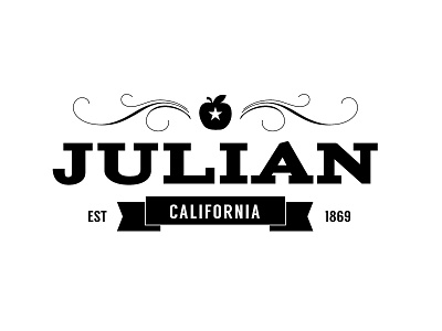Julian Tourism Logo - iteration apples branding california julian logo logos slab font swirlies tourism ui vintage website