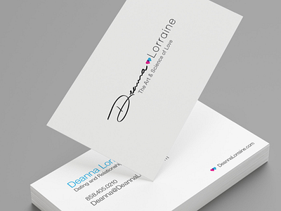 Branding for a dating coach branding business cards cards dating hand drawn font heart love script