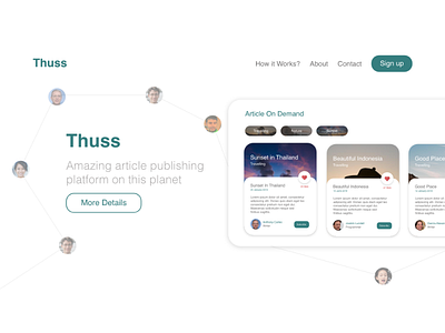 Thuss - Landing Page weeklydesign
