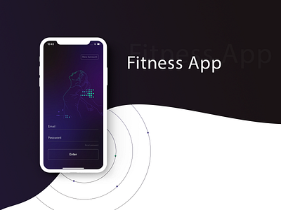 Fitness iPhone App app design clean ui fitness app flat design ios app ios app design latestui minimal design mobile app design service app trending ui uidesign