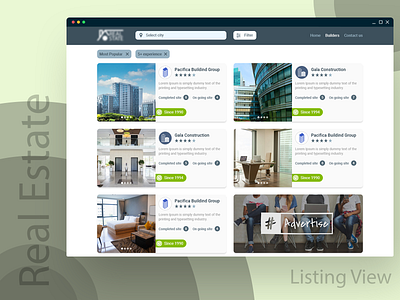 Real Estate Web Layout