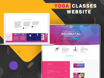 Yoga Classes Layout design web web design website concept