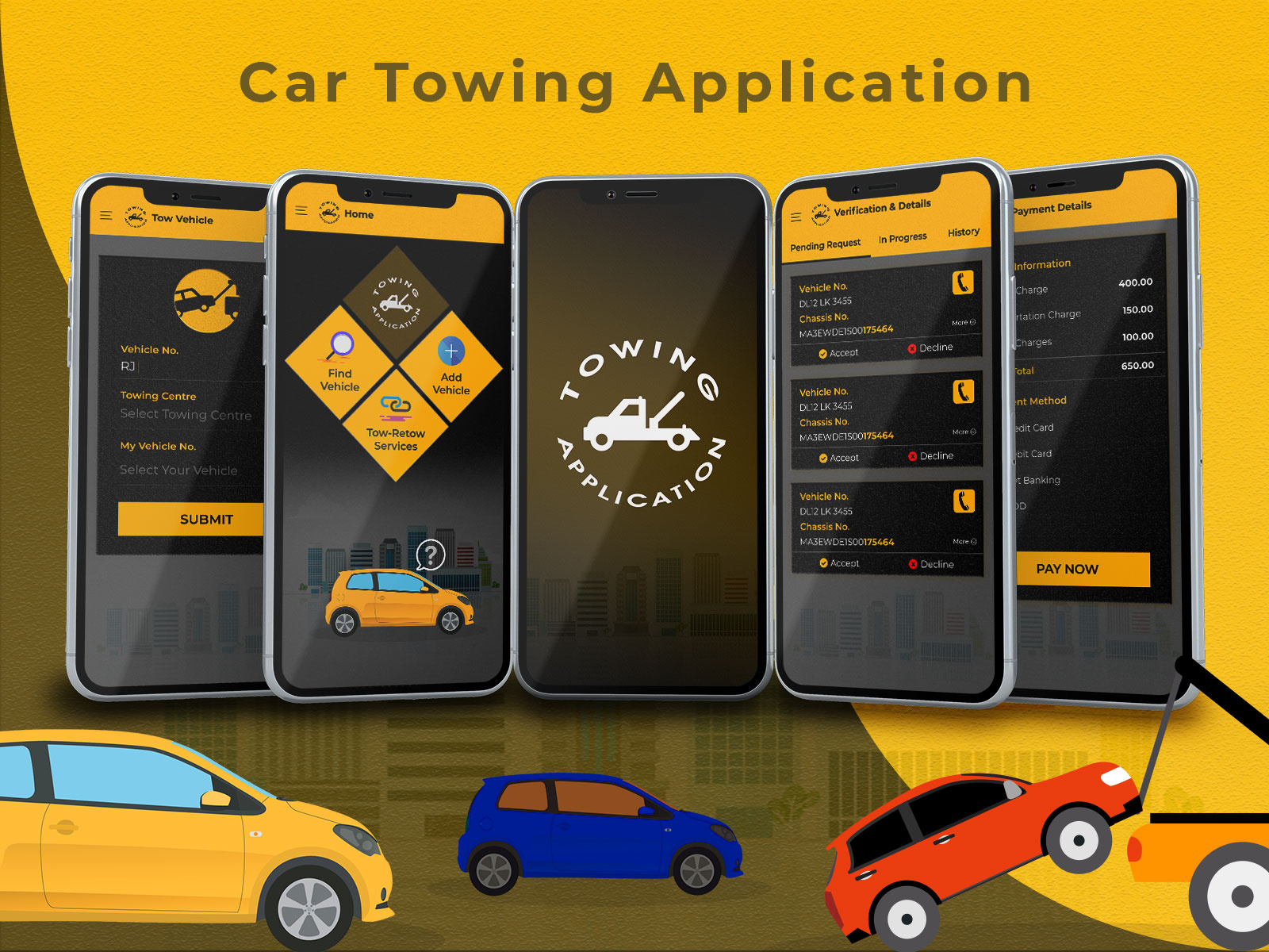 Car Towing App by Brijesh Rana for The One Technologies on Dribbble