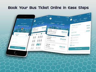 Book Your Bus Tickets Online book booking app bus booking bus ride find buses illustration design ios minimal design online booking search ticket ticket booking app transportation trending ui