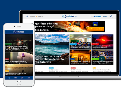 Sulinfoco app design ia news portal responsive