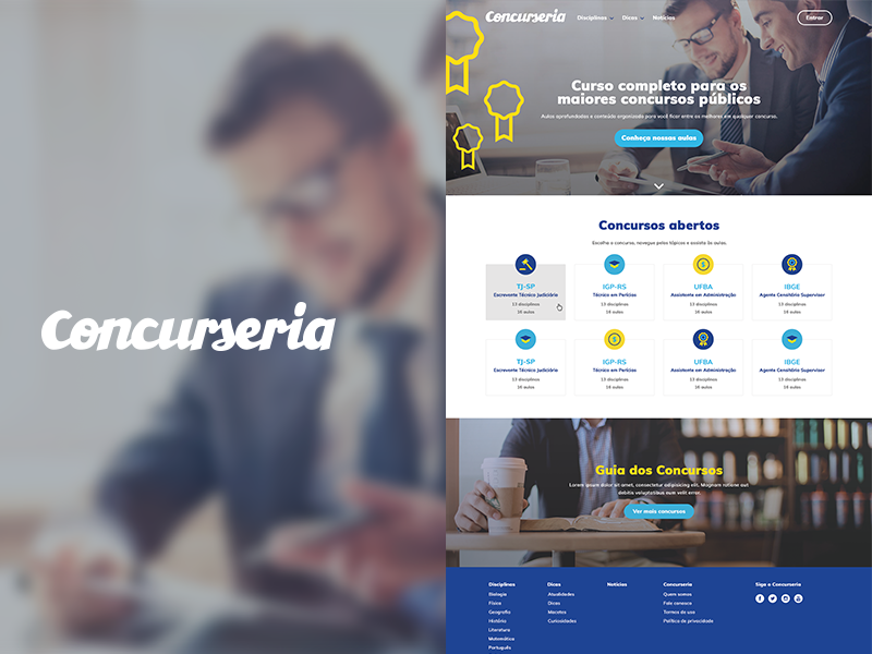 Concurseria visual design ai website responsive ui ux design