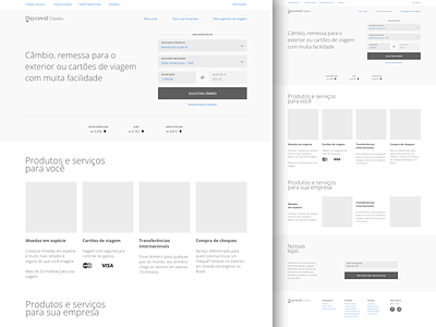 Daycoval Bank ai interface site ux wireframe