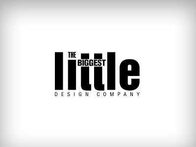 The little BIGGEST design company brand branding clean design flat icon identity illustration illustrator lettering logo minimal type typography vector