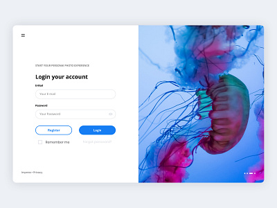 Login Page design flat minimal typography ui ux vector web website