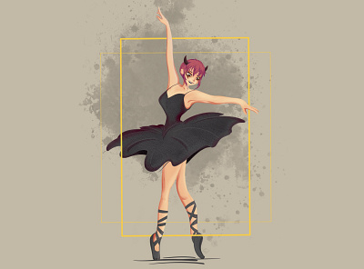 BLACK SWAN ballet black swan character illustration dance forms digital art dribbble evil illustration practise