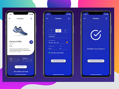 Mobile Checkout Page for a shopping app app branding design ui