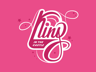 KING IN THE CASTLE calligraphy debut debutshot design dribbble dribbble ball dribbble debut graphic hello inthecastle king lettering magic modern pink script stars typography vector welcome
