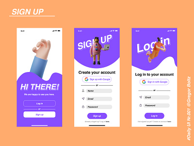 Sign up - Daily UI #001 app dailyui design sign up ui ui