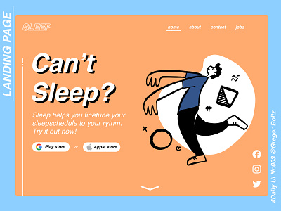 Landing page - Daily UI #003 dailyui design illustration landing page ui