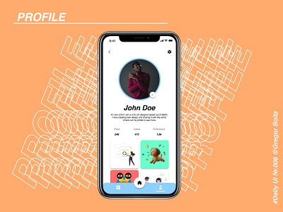 Profile - Daily UI #006 app dailyui design illustration profile ui